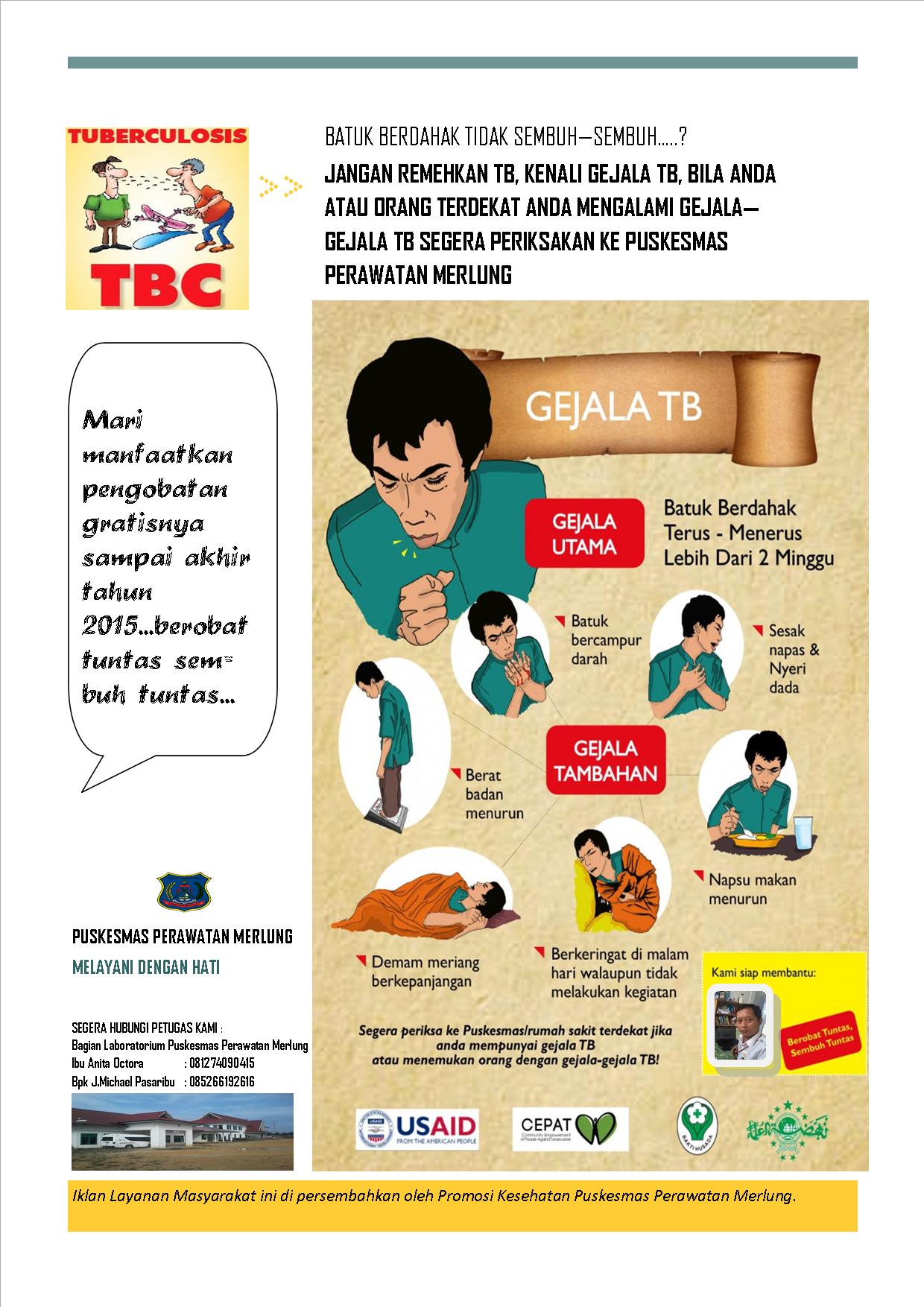 Poster penyakit TBC  promkespuskesmasprwtnmerlung